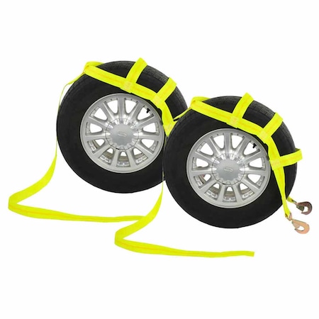 Us Cargo Control Tow Dolly Basket Strap with Twisted Snap Hooks, PK2 WNTH03-2PK